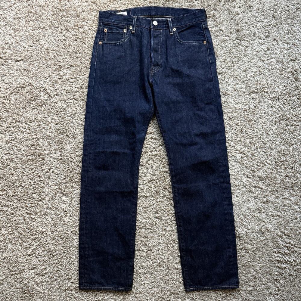 Levi’s Premium Big E Dark Wash Lot 501 Straight Fit Denim Jeans Men’s Size 30x30